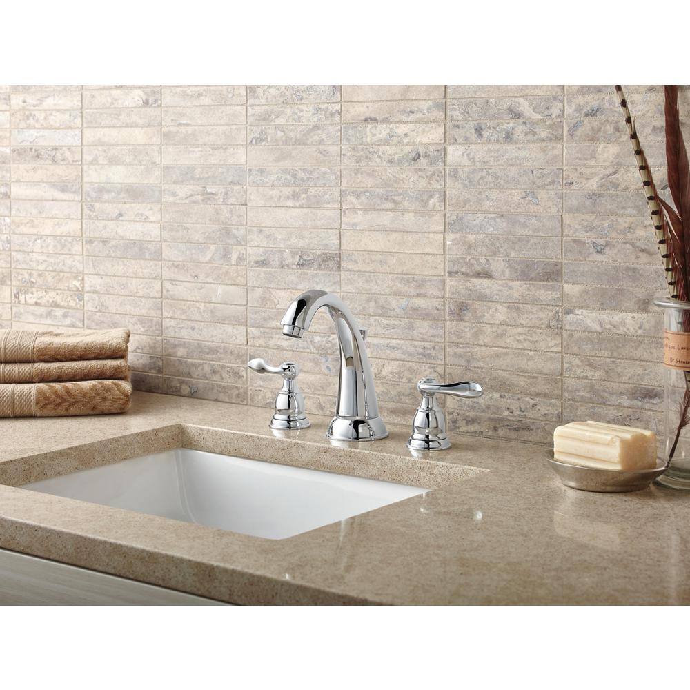 Windemere Polished Chrome 2-Handle Widespread Bathroom Faucet