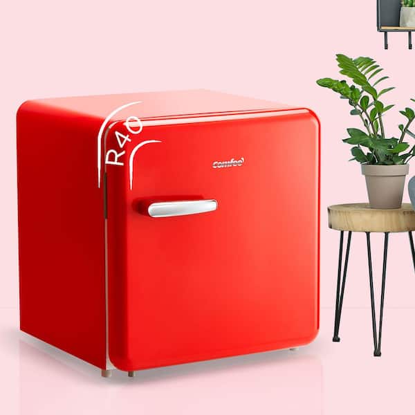Comfee' 1.6 cu. ft. Solo Series Retro Mini Refrigerator in Red