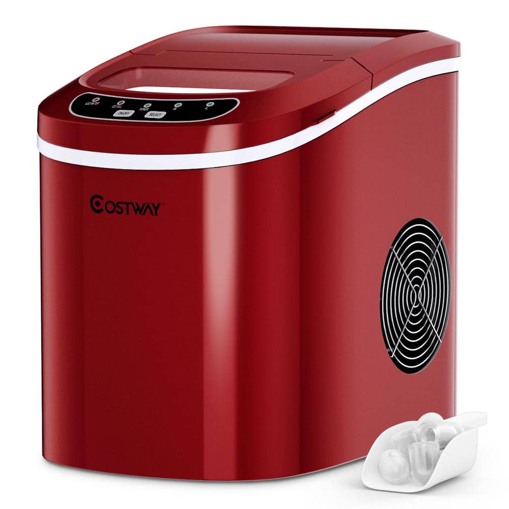  TONPOP Mini Automatic Ice Maker, 26 lbs Ice/24 h Table Top Ice  Maker Removable Basket Ice Making Makes Bars Coffee Shop Milk Tea Shop  (Red) (White) (White) : Appliances