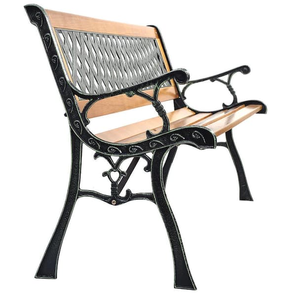 Unbranded 3-Person Outdoor Cast Metal Outdoor Bench