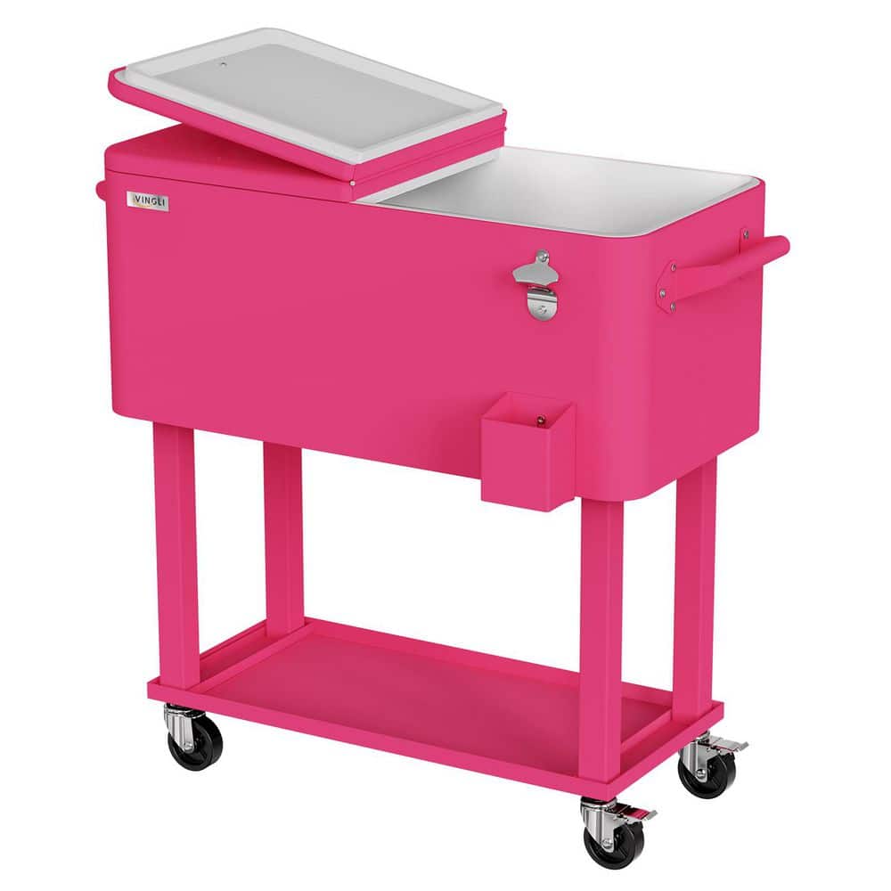 Karl home 80 qt. Portable Outdoor Beverage Cooler with Storage