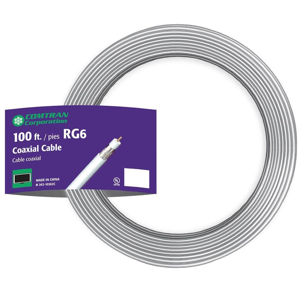 Cerrowire 100 ft. RG6 Coaxial Cable 262-10262C - The Home Depot