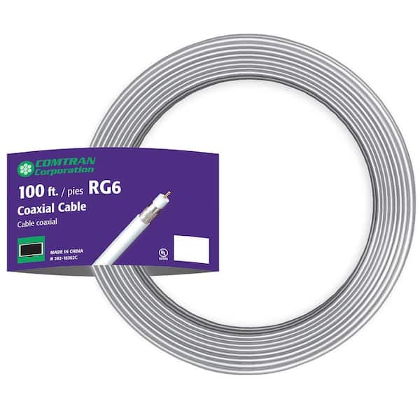 Cerrowire 100 ft. RG6 Coaxial Cable 262-10262C - The Home Depot