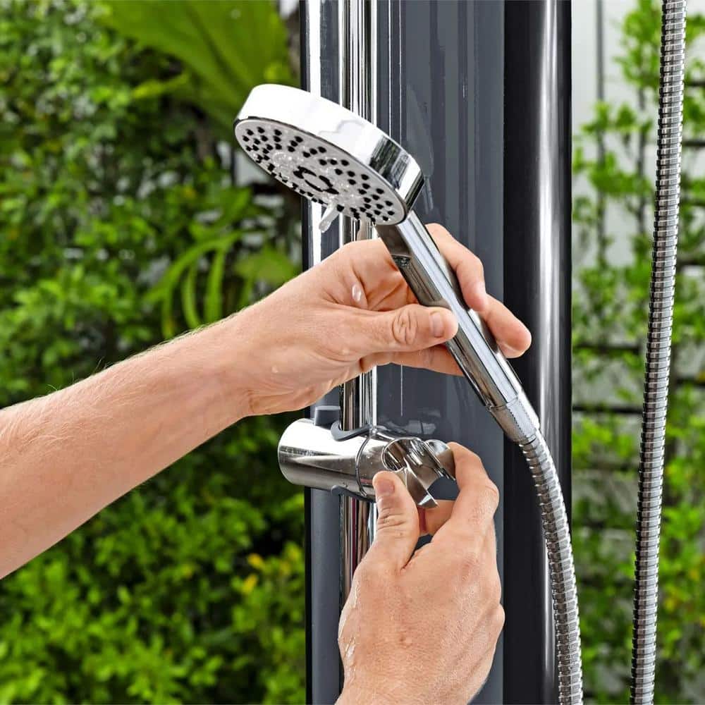 Bestway Black Solar-Powered Outdoor Shower with Adjustable Head