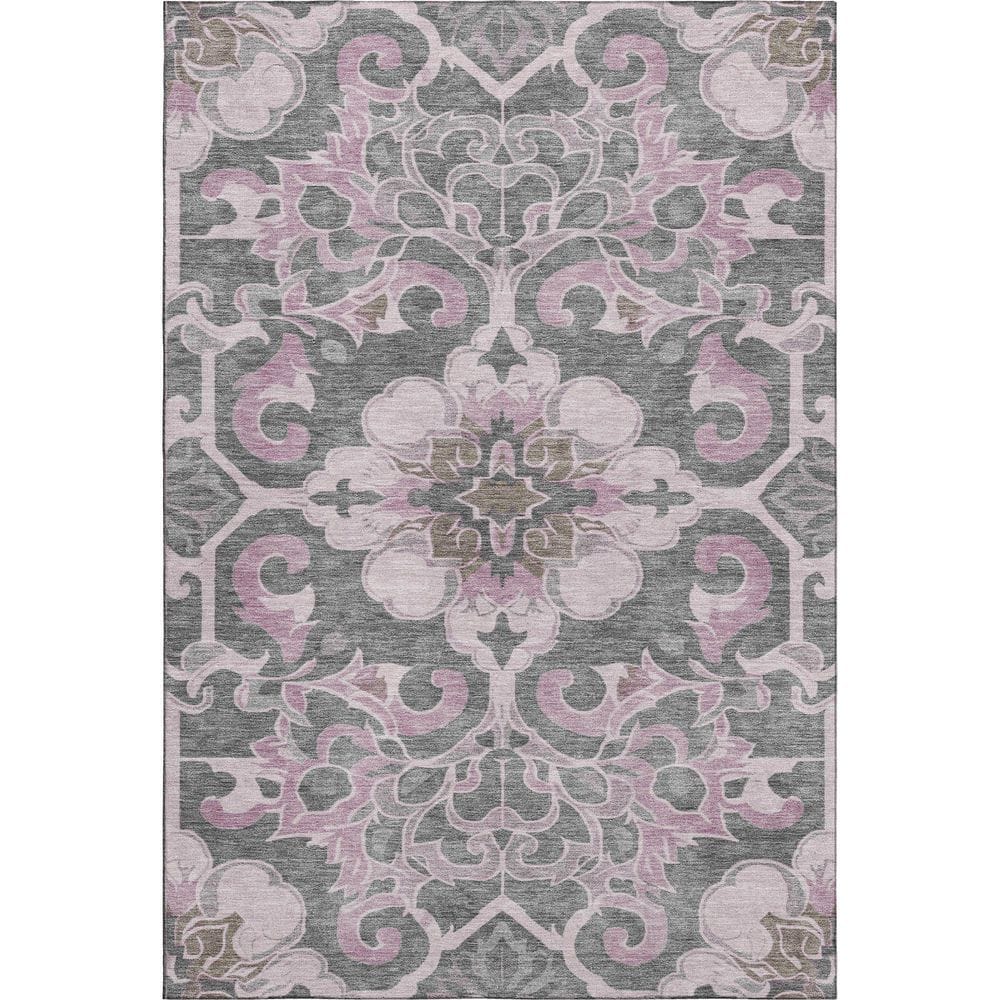 Mayfield Premium Machine Washable Abstract AMF1947 Pink 3 ft. x 4 ft. Area Rug price history on PriceWatchPro