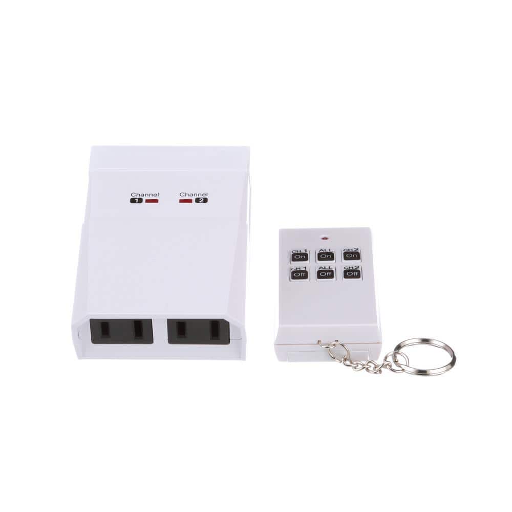 15-Amp Indoor Plug-In Wireless Remote Dual-Outlet Appliance Control, White price history on PriceWatchPro