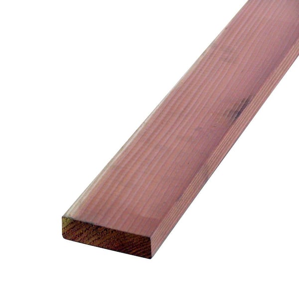Unbranded Redwood B Grade Heart Board (Common: 5/8 in. x 3-3/8 in. x 10 ft.; Actual: 0.625 in. x 3.375 in. x 120 in.)