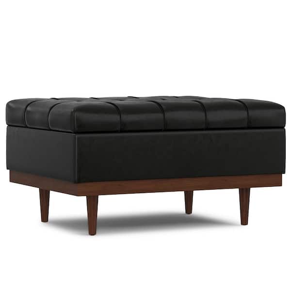 Mariah Midnight Black Coffee Table Storage Ottoman