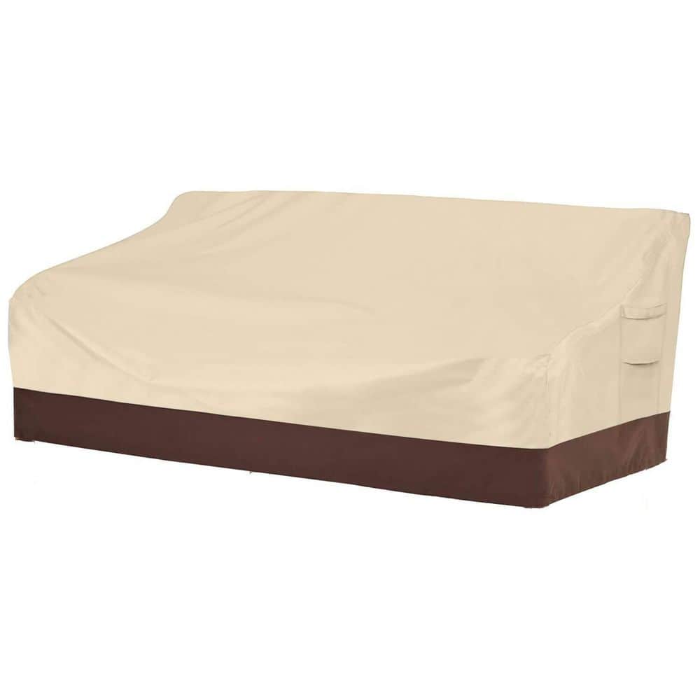 79 x 37 x 35 in. Beige and Brown Heavy Duty Patio Sofa Cover with Air Vent and Handle, 100% Waterproof price history on PriceWatchPro