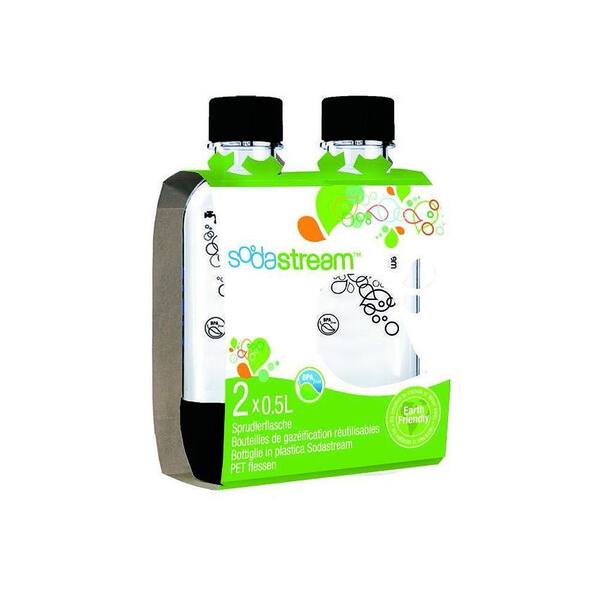 SodaStream 0.5 L Carbonating Bottles-Black (2 Twinpacks)