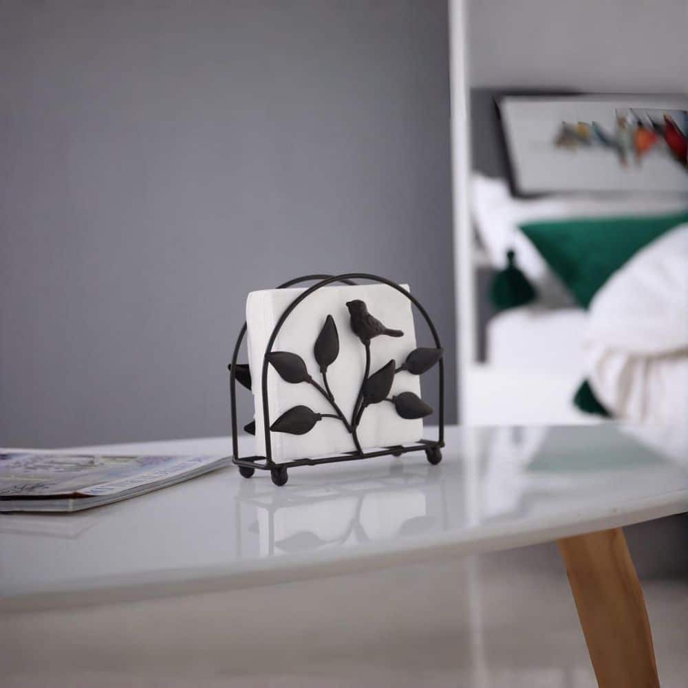 Cast Iron Bird and Tree Classic Napkin Holder with Tabletop Freestanding for Tissue Dispenser, Black (1-Pack) price history on PriceWatchPro