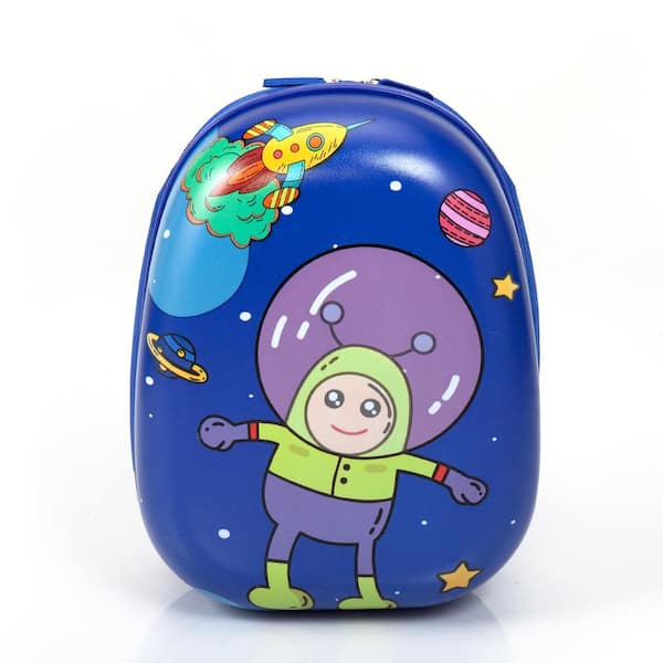 VLIVE 2-Piece Kids Luggage 18 in. Set Astronaut Pattern Blue