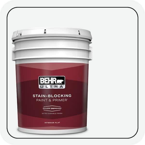 BEHR ULTRA 5 gal. #BL-W09 Bakery Box Extra Durable Flat Interior Paint & Primer