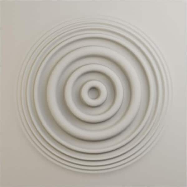 Ekena Millwork 19-5/8-in W x 19-5/8-in H Shallows EnduraWall Decorative 3D Wall Panel Satin Blossom White