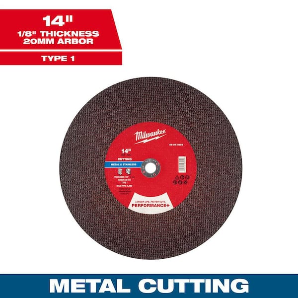 14 in. x 1/8 in. x 20mm Performance Plus Metal Cut Off Wheel-Type 1