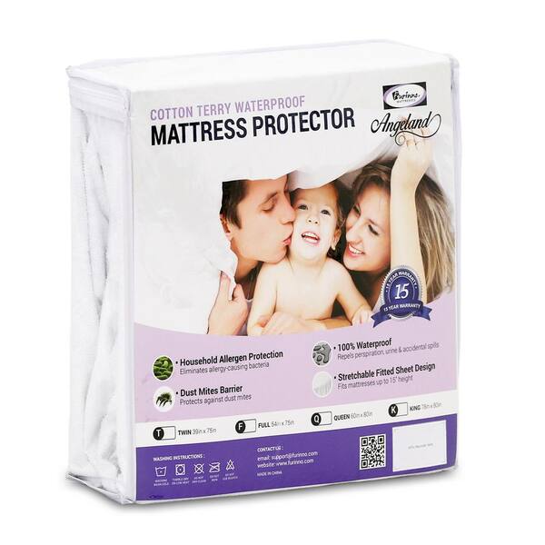 Furinno Cotton Waterproof Hypoallergenic Twin XL Mattress Protector