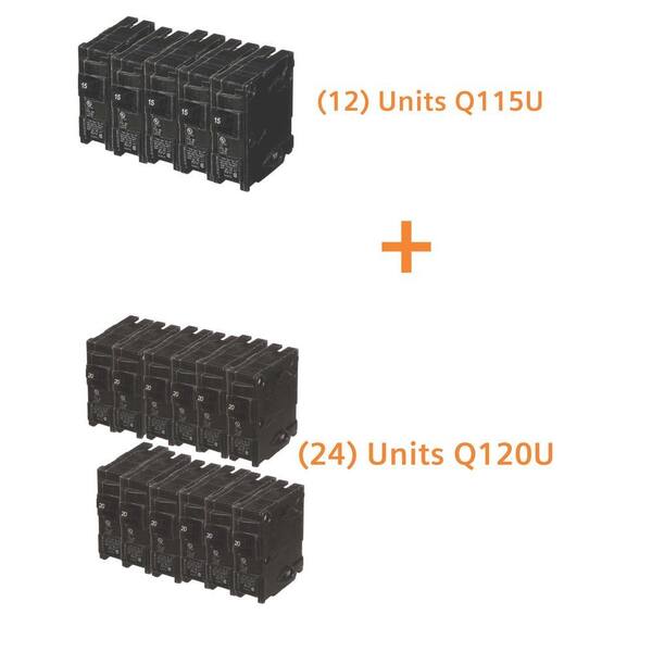Siemens 15 Amp Single Pole (12-Pack) and 20 Amp Single Pole (24-Pack) Circuit Breakers