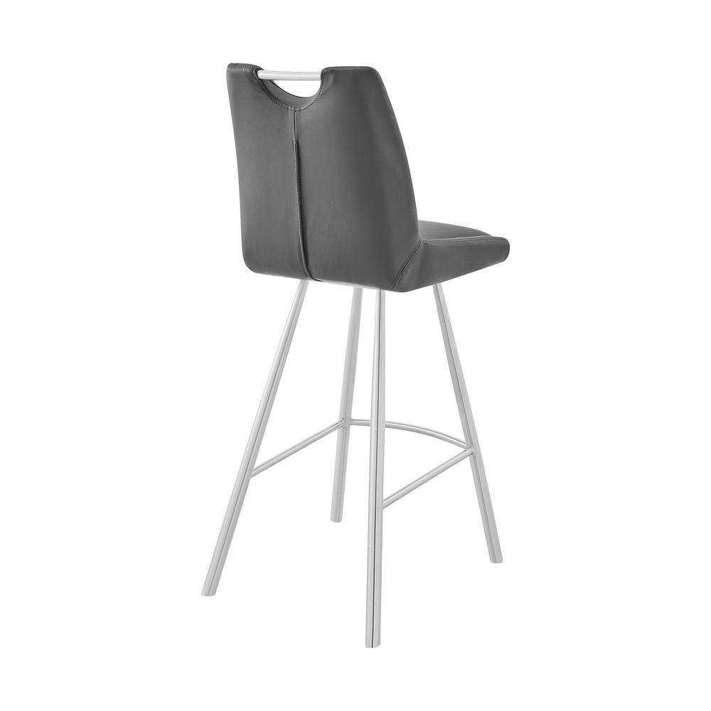 Gray Adjustable Swivel Metal Counter Stool