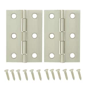 2-1/2 in. x 1-9/16 in. Satin Nickel Middle Hinges