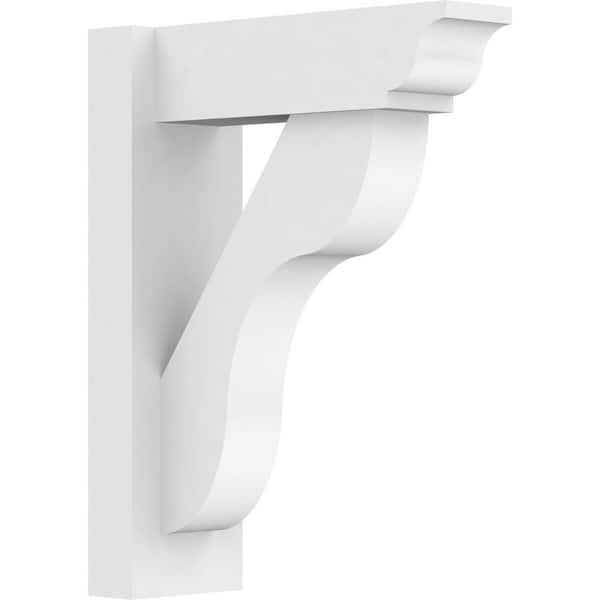Ekena Millwork Carmel 5 in. W x 18 in. H x 14 in. D Signature Urethane Polyurethane Outlooker with Traditional Ends