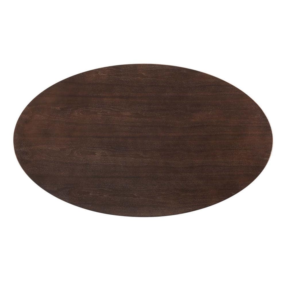 Lippa 60" Black Walnut Round Wood Dining Table