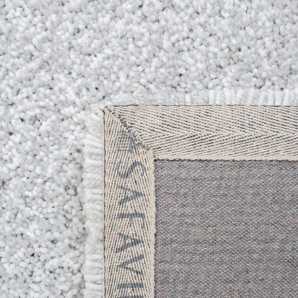 Elysian Ivory Shag Hand-Tufted Rectangular Rug - 5' x 8'