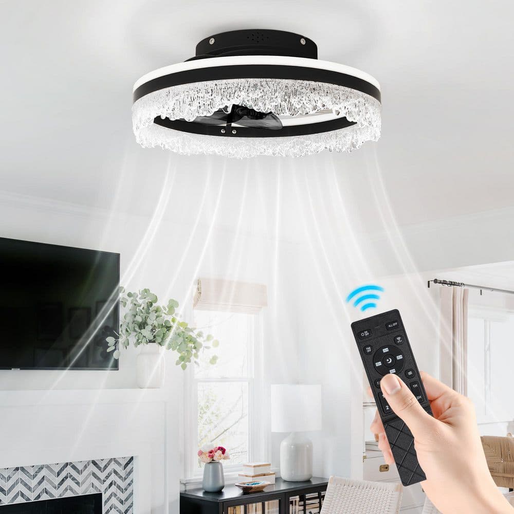 15.7 in. Black Smart Selectable LED Flush Mount with Upper and Lower Light Emission Texture Design price history on PriceWatchPro