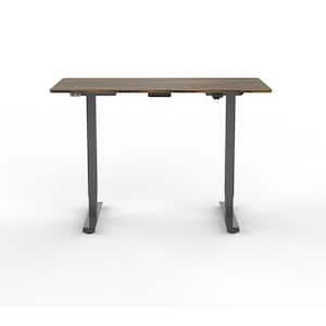Derwin 47.2 in. Rectangular Dark Brown Wood Standing Desk With Adjustable Height