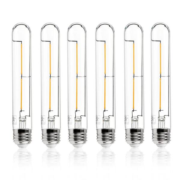 Light Society Sovana 40-Watt T10 / 7.1 in. Clear LED Filament Light Bulbs (6-Pack)
