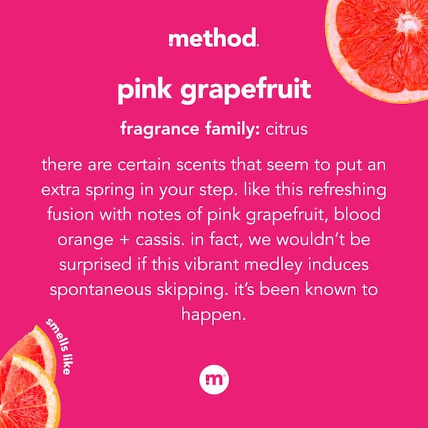 Method All Purpose Cleaner, Pink Grapefruit Scent, 28 oz. Spray & 68 oz.  Refill Bottle - Bundle Pack