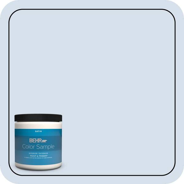 BEHR PREMIUM PLUS 8 oz. #610C-1 Northern Star Satin Enamel Interior/Exterior Paint & Primer Color Sample