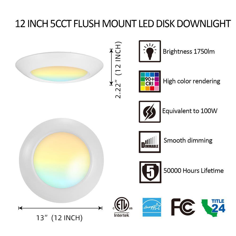 13" Selectable CCT New Construction LED Recessed Lighting Kit