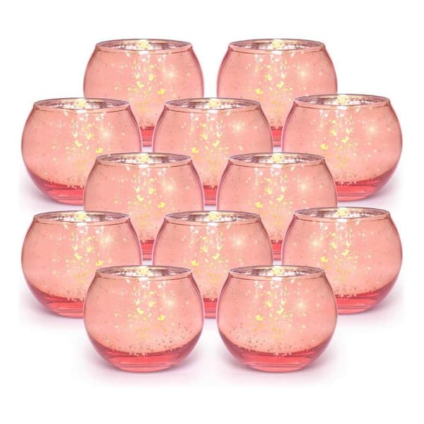 Unbranded Gold Glass Votive Candle Holder 12-Pack