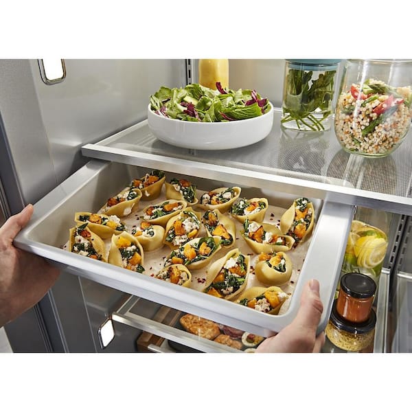 KBSN602ESS by KitchenAid - 25.5 cu. ft 42-Inch Width Built-In Side by Side  Refrigerator with PrintShield Finish - PrintShield Stainless