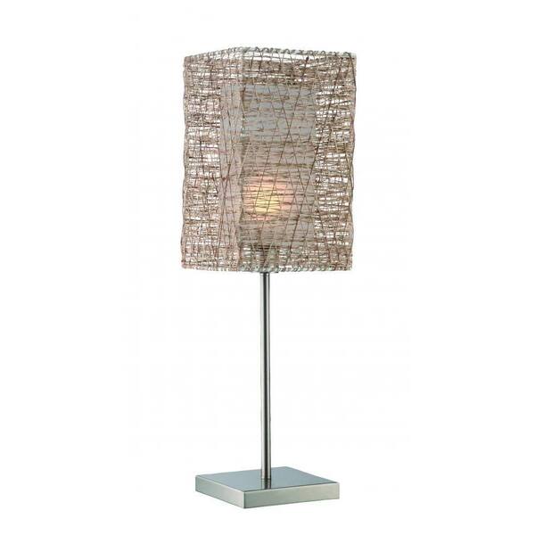 Filament Design 27 in. Polished Steel Table Lamp