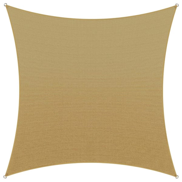 AMGO 12 ft. x 12 ft. Sand Beige Square Sail
