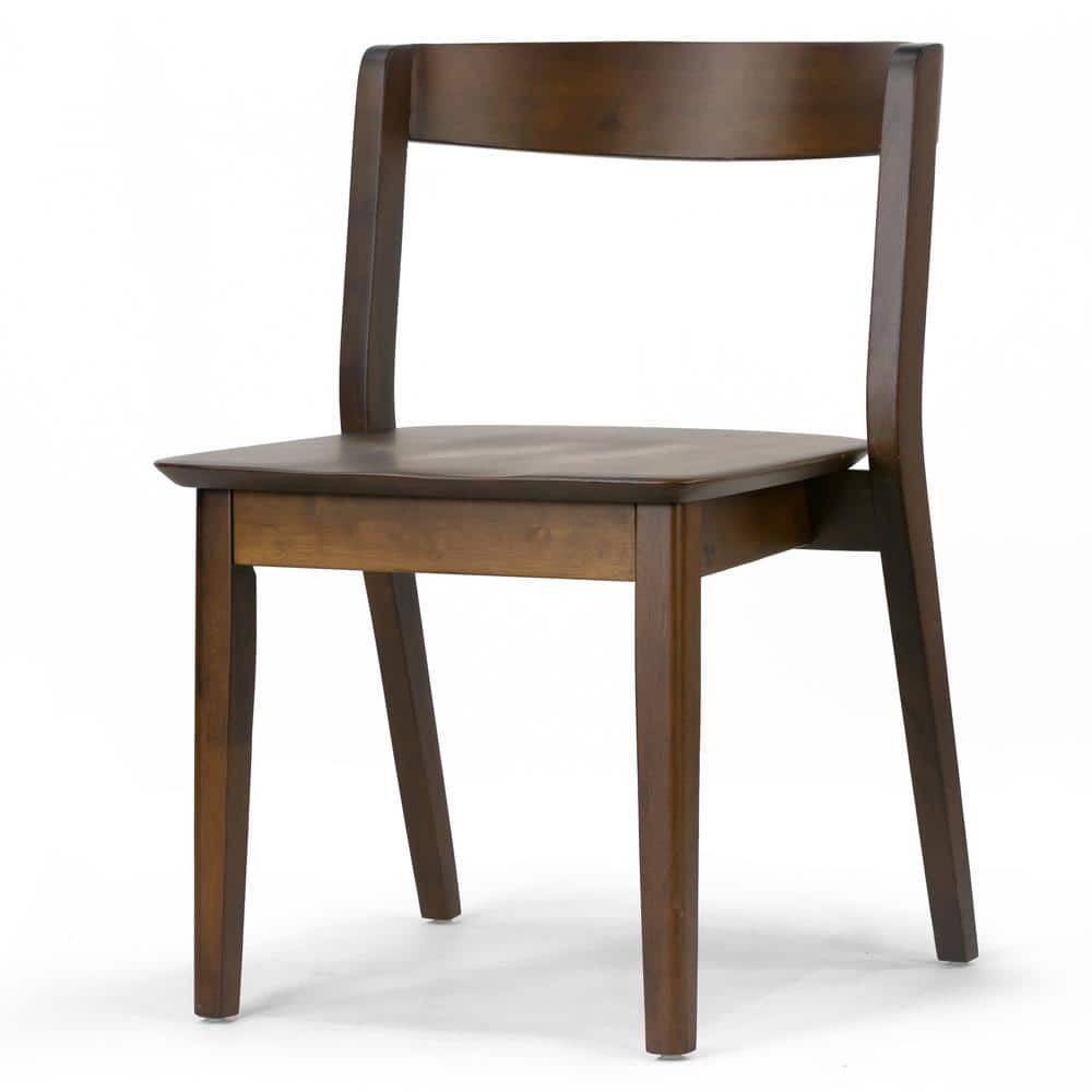 Vintage Charm High Ladderback Side Chair in Dark Brown Wood