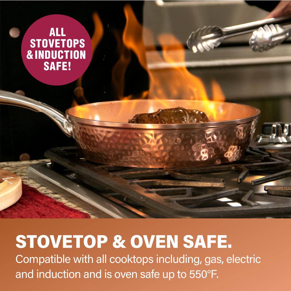 Gotham Steel Hammered Copper 10-Piece Nonstick Cookware Set