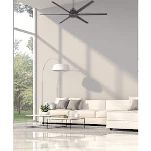 Mondo 72 in. Indoor / Outdoor Dual Mount 6-Speed Espresso Finish Ceiling Fan with Remote / Wall Controls Included