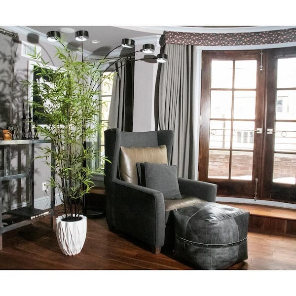 VINTAGE HOME 92 in. Green Artificial Bamboo Tree In Fiberstone Planter