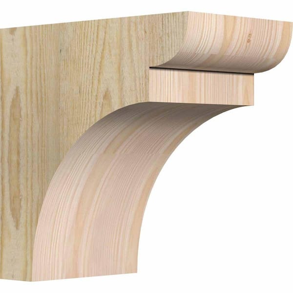 Ekena Millwork 6 in. x 10 in. x 10 in. Douglas Fir Yorktown Rough Sawn Corbel