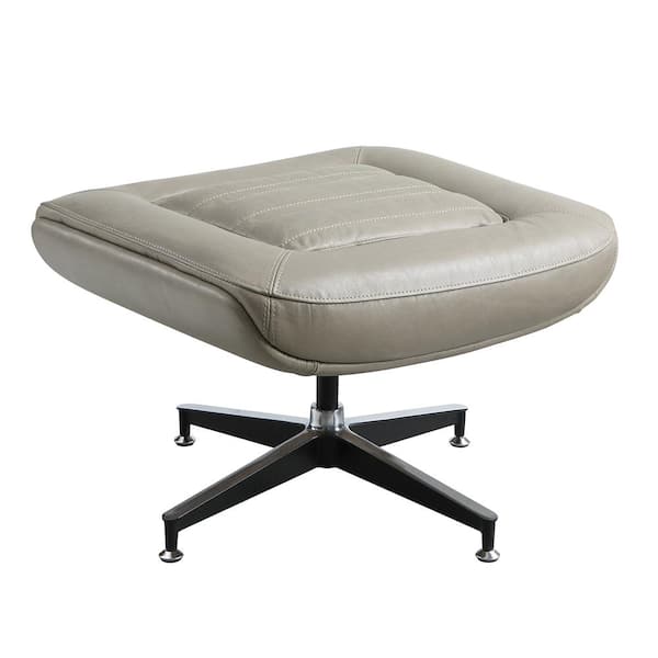 Acme Furniture Piran Twilight Top Grain Leather Square Cube Ottoman