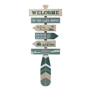 "Welcome to the Lake House", Lake House Directional Wall Sign, MDF, Decorative Sign