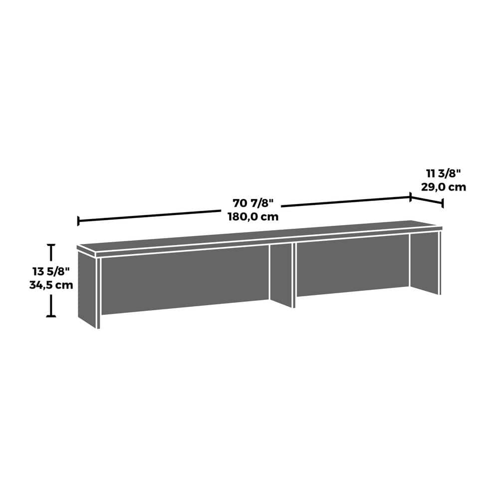 Noble Elm Brown Engineered Wood Reception Hutch