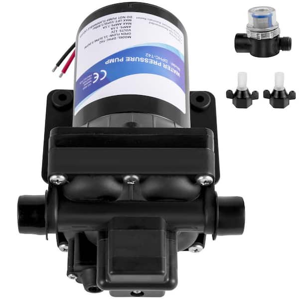 SKYSHALO Fresh Water Pump, 12 V Self Priming Sprayer Pump, 4 GPM RV Water Pump, Pressure Switch 55 PSI Self Priming Water Pump