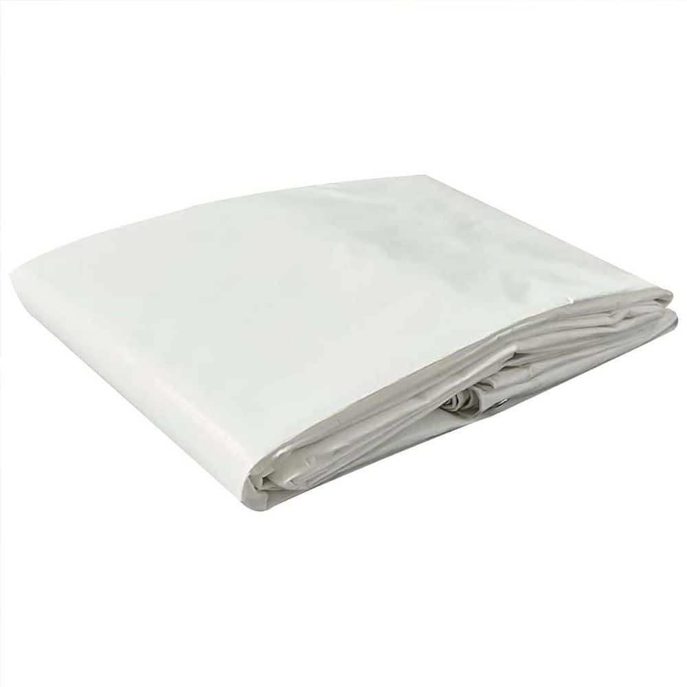 18 ft. x 24 ft. White 12 Mil. Heavy Duty Poly Tarp with Waterproof, Tear-Resistant, Rustproof Grommets for Roofing price history on PriceWatchPro
