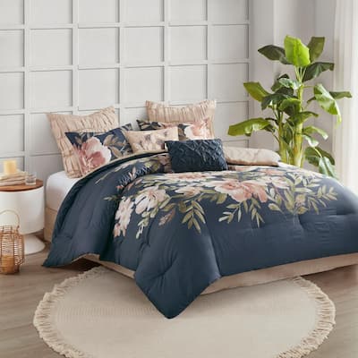 Blue California King Comforters, California King Size Bed In A Bag Sets
