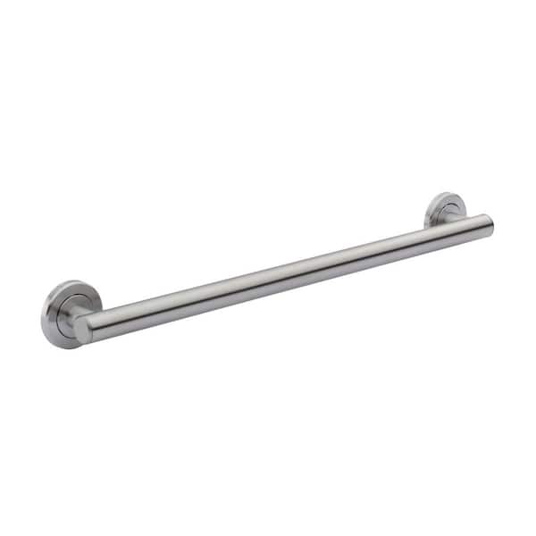 Glacier Bay Dorind 24 in. x 1 1/4 in. Decorative Grab Bar in Brushed Stainless Steel
