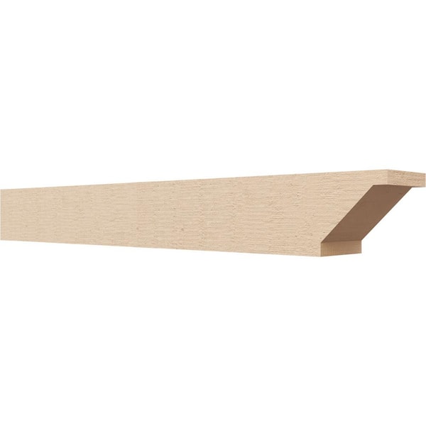 Ekena Millwork 4-in. x 4-in. x 32-in. Burlington Woodgrain, Primed Tan Timberthane Polyurethane Rafter Tail Brace