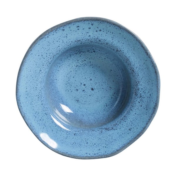 PORTO BRASIL 8.1 fl. oz. Breeze Light Blue Stoneware Dessert Bowl (Set of 4)